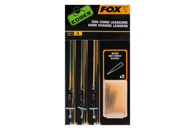 Fox EDGES™ 50lb Camo Leadcore Kwik Change Leaders